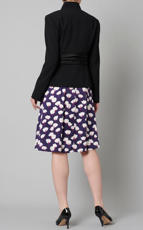 クレープウエストマークリボンジャケット