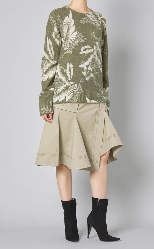 トロピカル枘ウールニットプルオーバー