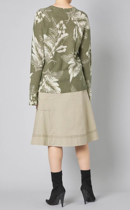 トロピカル枘ウールニットプルオーバー