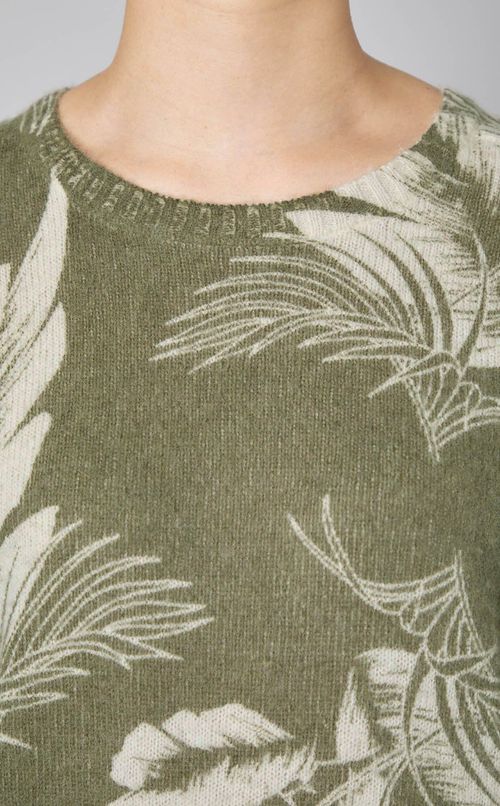 トロピカル枘ウールニットプルオーバー