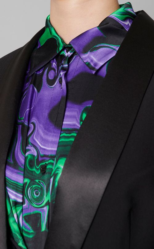 クリスタルボタンタキシードジャケット