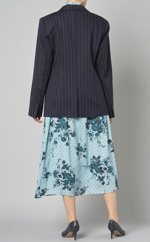 ピンストライプピークドラペルジャケット