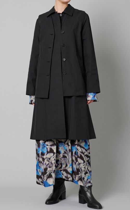 ノットディテールプリントロングドレス