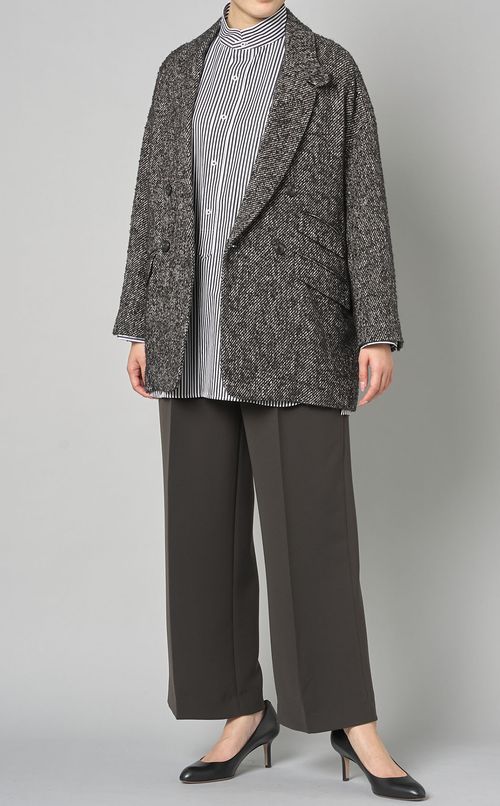 ツイードダブルジャケットコート