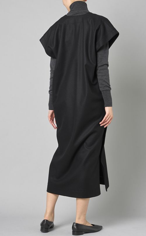 メルトン深Vネックワンピース