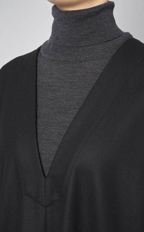 メルトン深Vネックワンピース