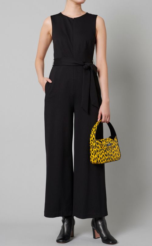 レオパードプリントレザーバッグ