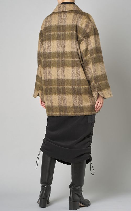 アルパカシャギーチェックコート