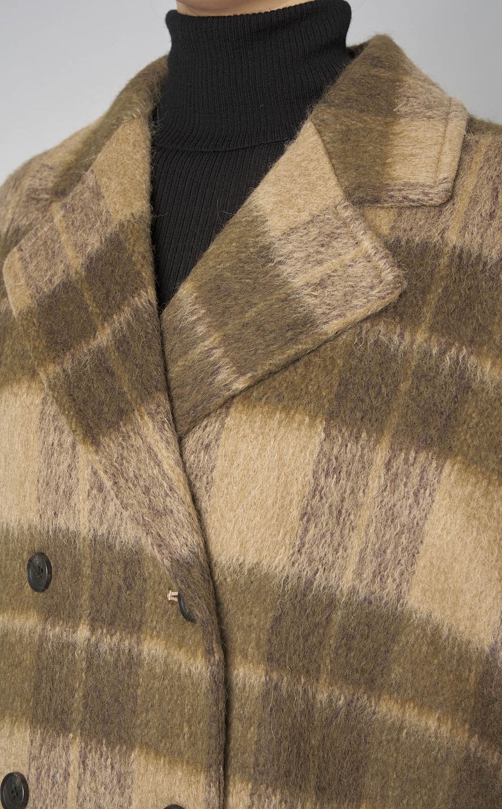 【極美品✨22AW】スピック&スパン アルパカシャギーオンブレーチェックコート MEYAME|アルパカシャギーチェックコート