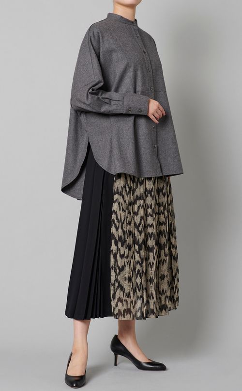 レオパードプリーツスカート