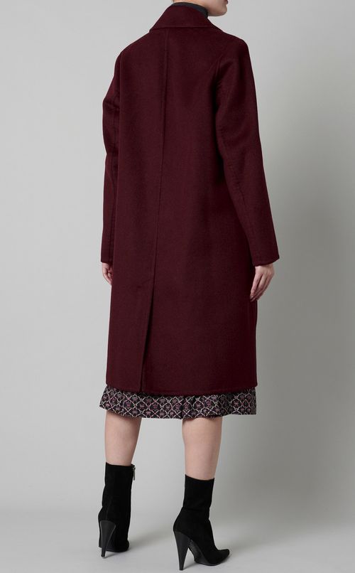 ウールシングル比翼コート