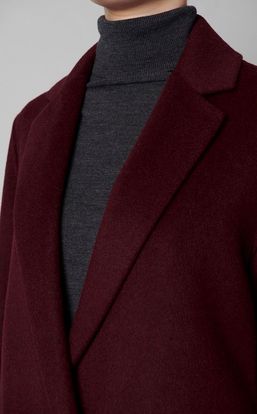 ウールシングル比翼コート