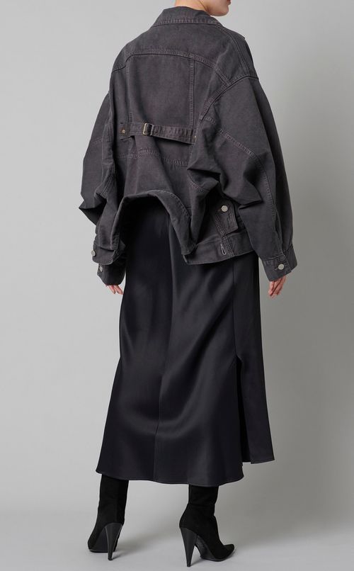 ダブルエンドボリューミーデニムブルゾン