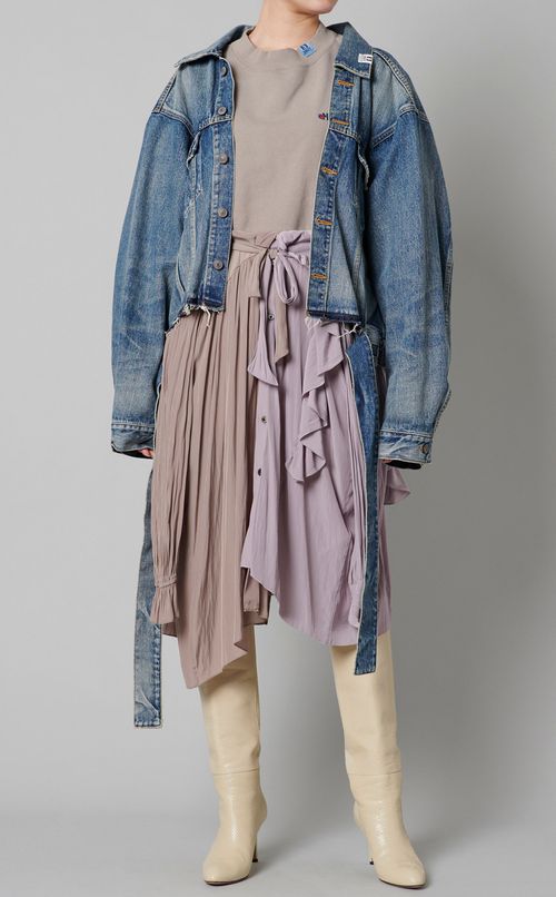 カシュクールデニムジャケット