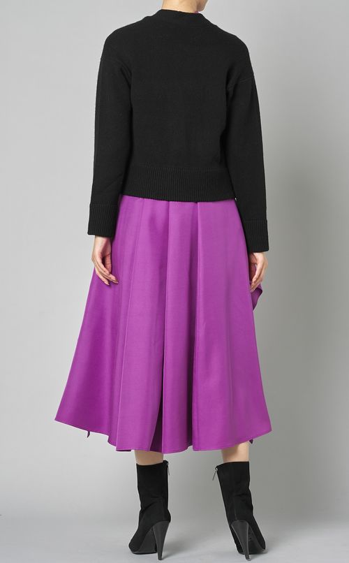 ウールVネックボクシーカーディガン