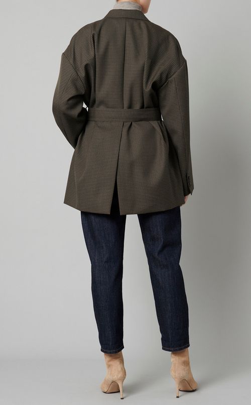 チェックドロップショルダージャケット