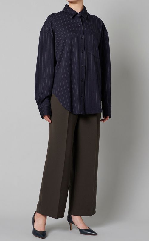 ピンストライプオーバーサイズシャツ
