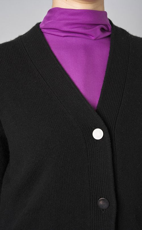 ウールVネックボクシーカーディガン