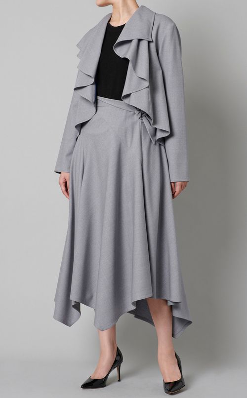 ストレッチウールフレアスカート