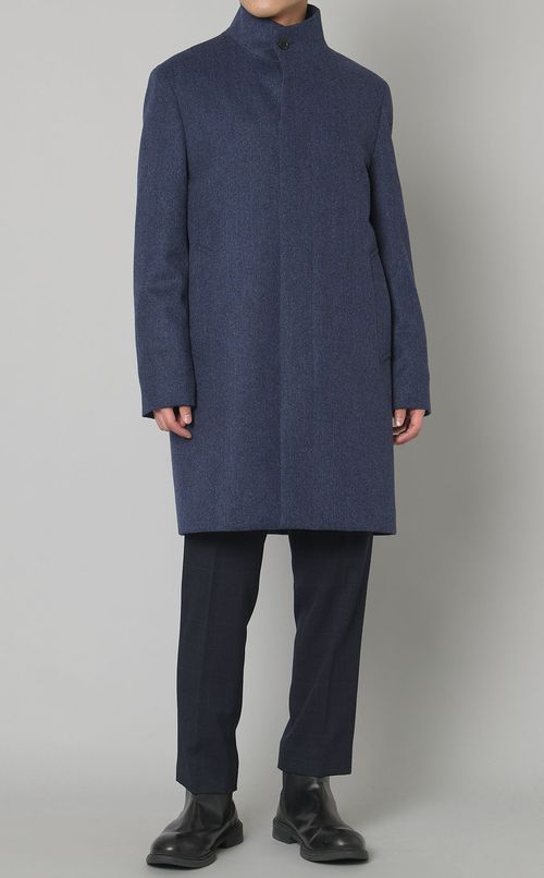 スタンドカラーショートビーバーコート