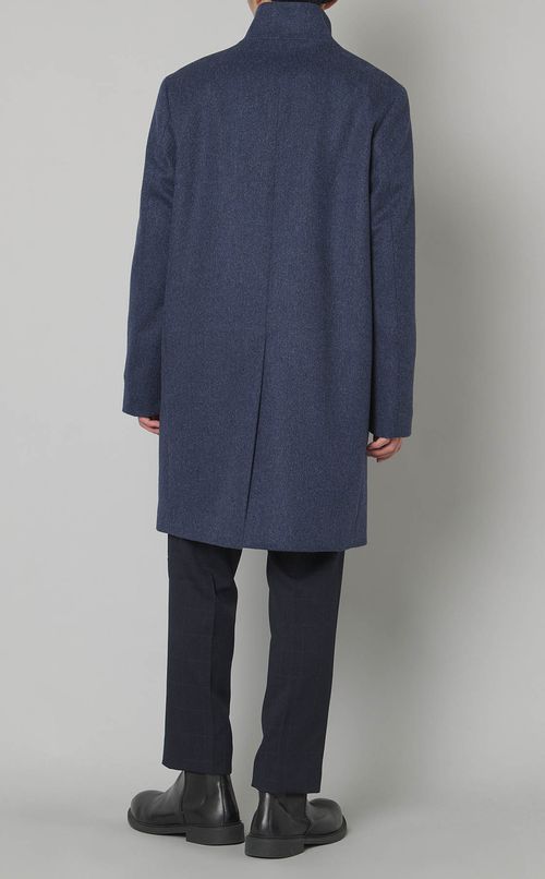 スタンドカラーショートビーバーコート