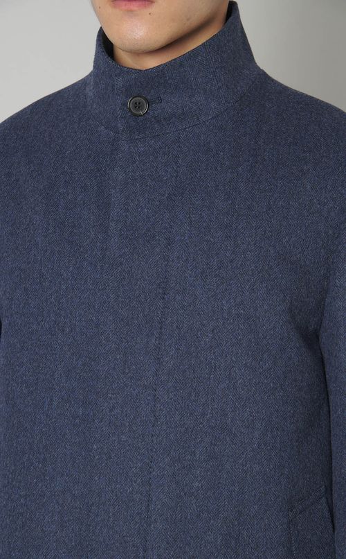 スタンドカラーショートビーバーコート