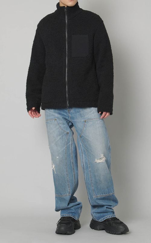 パイルニットブルゾン