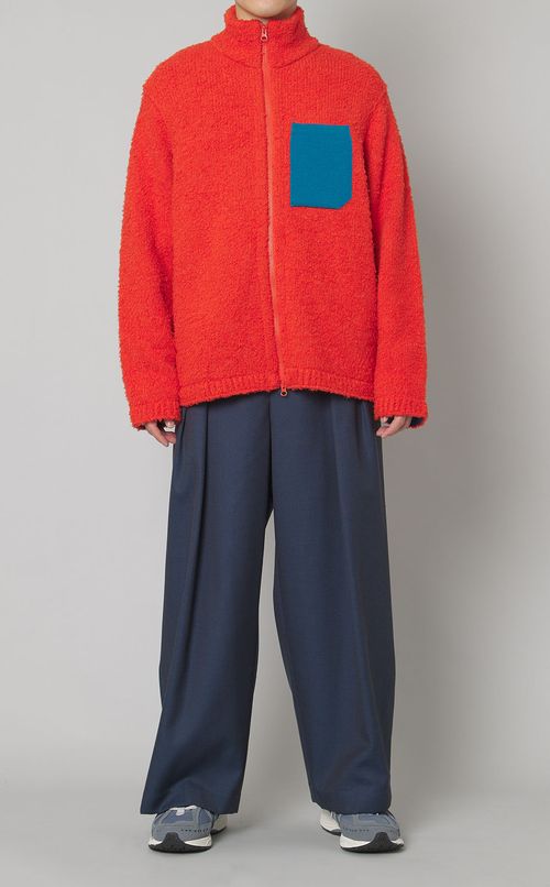 パイルニットブルゾン