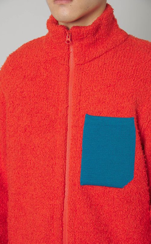 パイルニットブルゾン