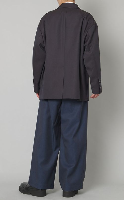 シャンブレーウールシングルジャケット