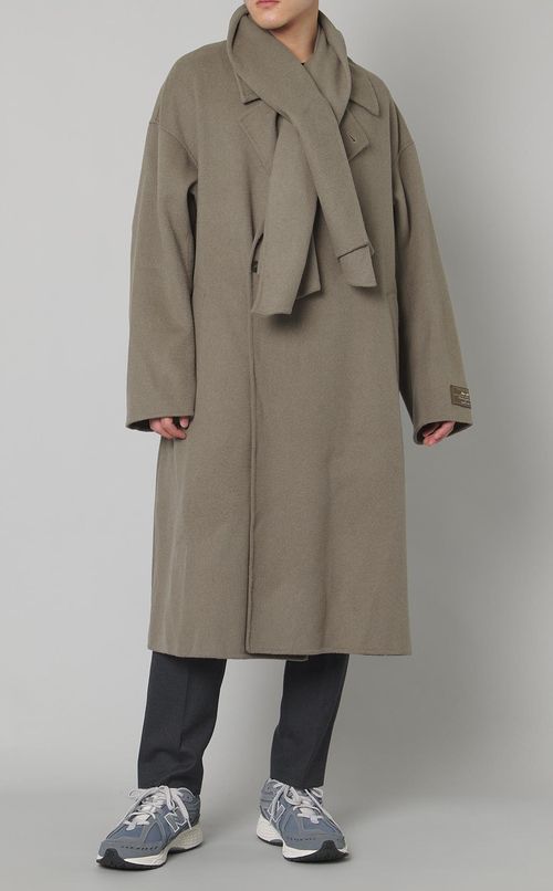 メリノウールダブルフェイスコート