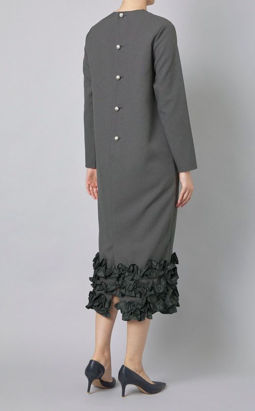 ヘムフリルロングワンピース