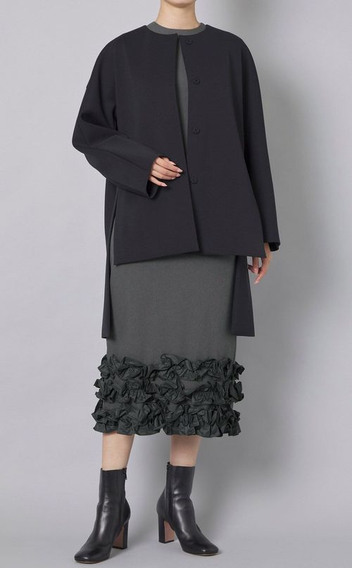 ヘムフリルロングワンピース