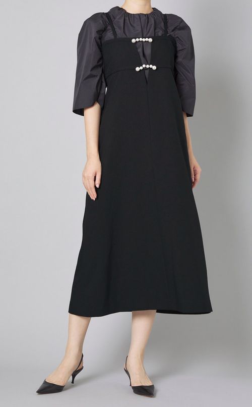 パールVカットキャミソールドレス