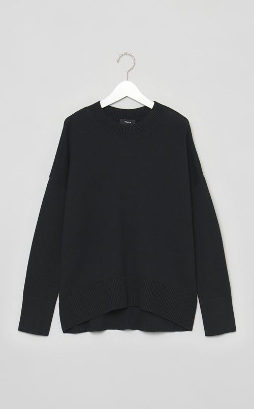 ウールコットンクルーニット