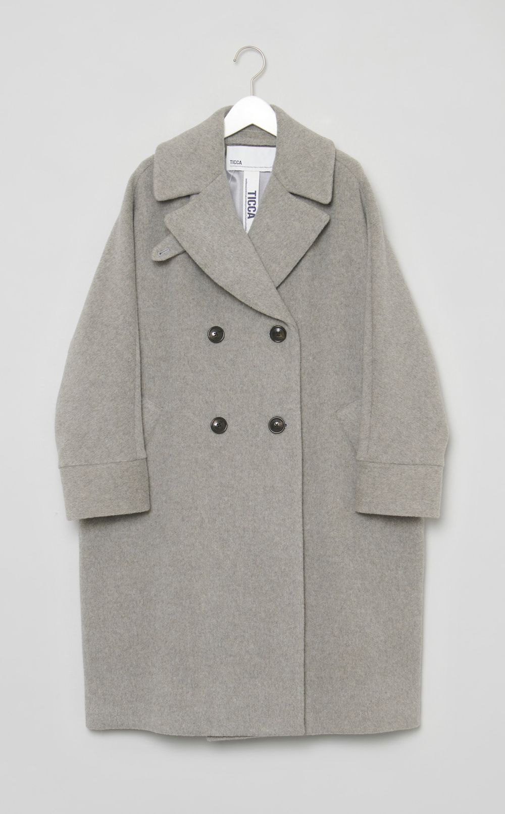 ウールテーラードロングピーコート