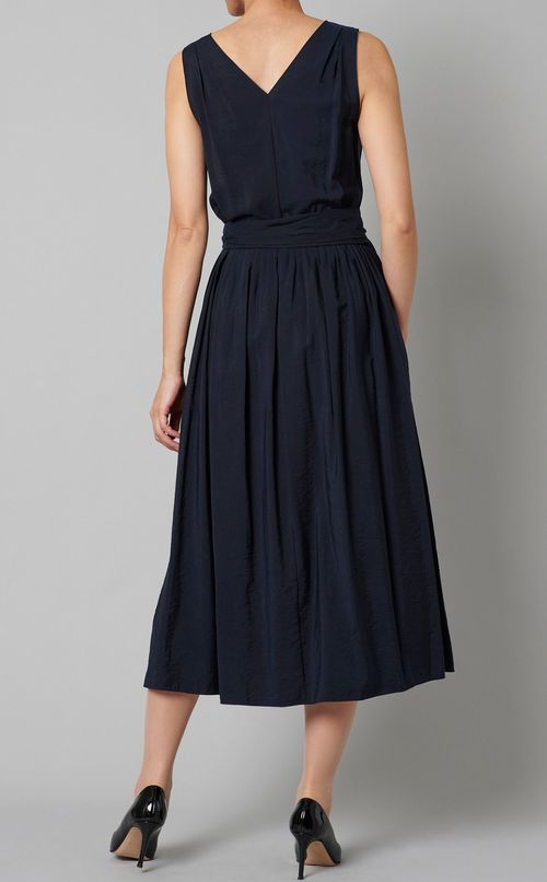 スリーブレスVネックラップワンピース