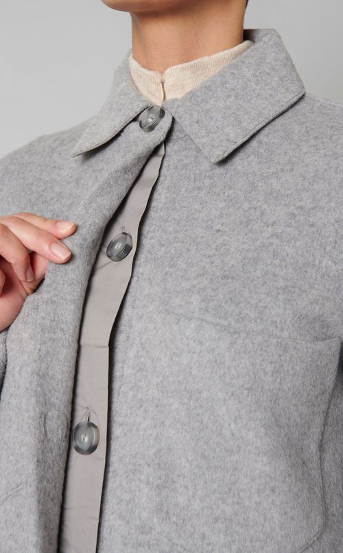 ウール混シャツジャケット