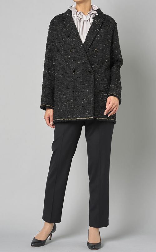 ラメツイードダブルコート