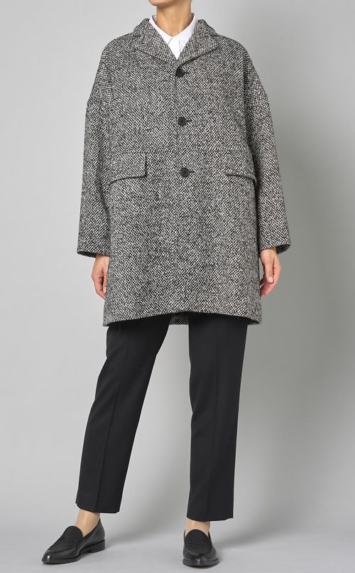 ツイーディオーバーサイズコート