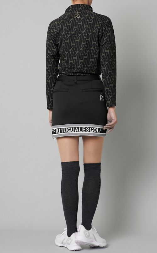 【手洗い可】ロゴプリントリブスカート