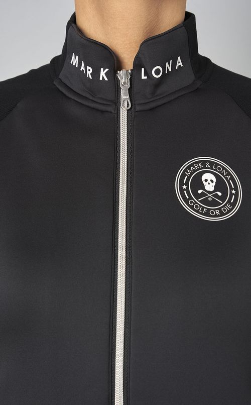 【手洗い可】ロゴワッペンフロントジップカットソー