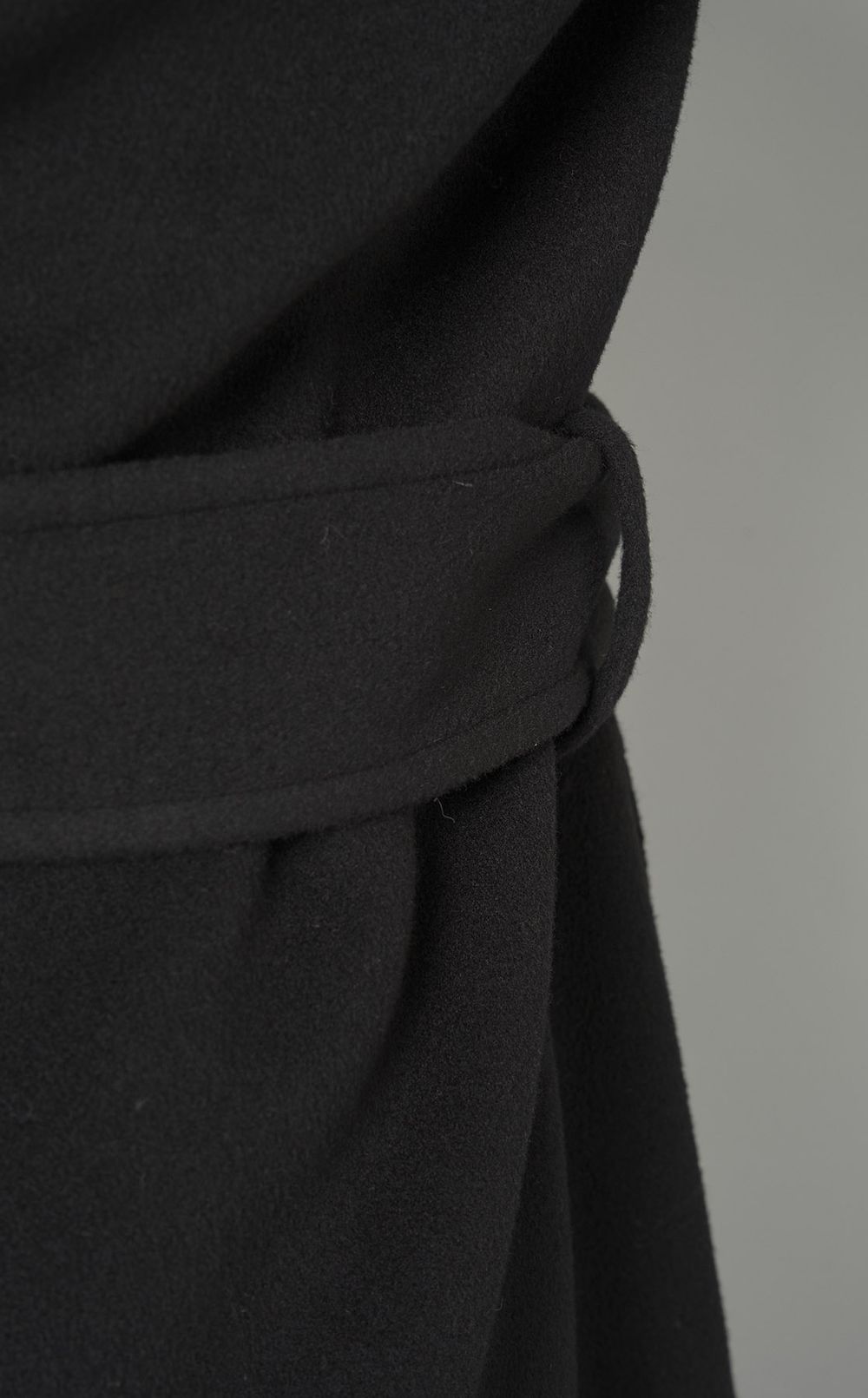 ドレープネックウールコート