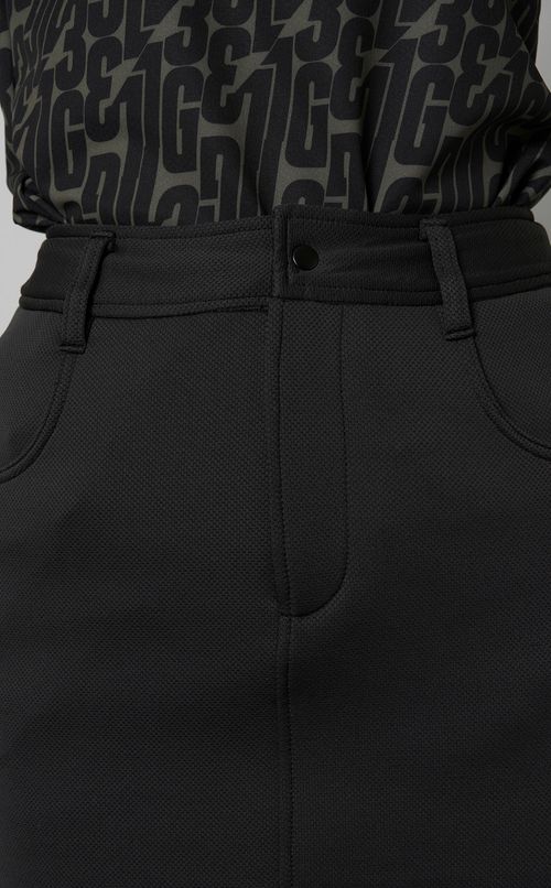 【手洗い可】ロゴプリントリブスカート