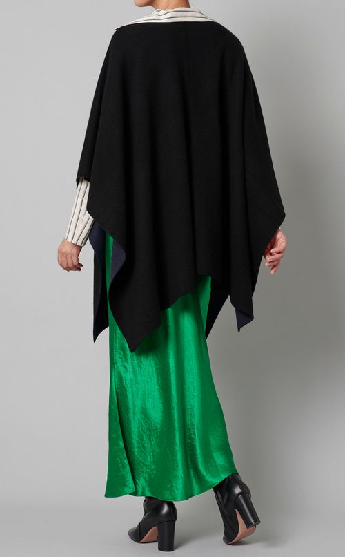 ウールダブルフェイスケープカーディガン