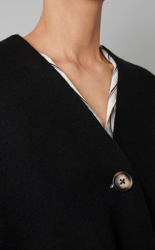 ウールダブルフェイスケープカーディガン