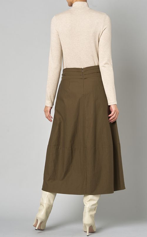 ハーフジップハイネックニット