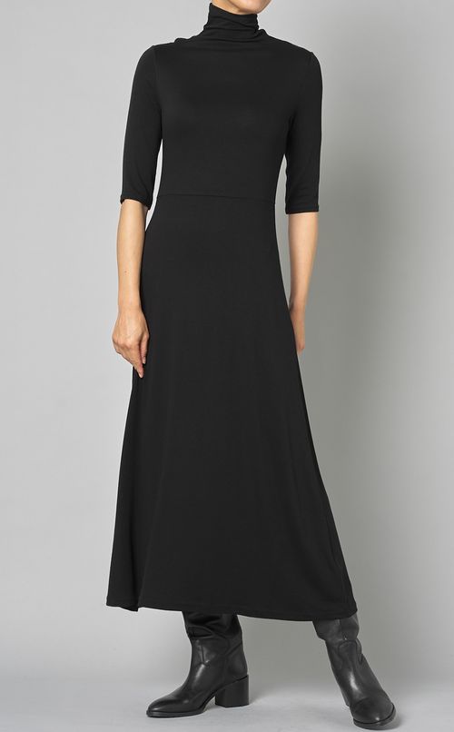 タートルネックジャージワンピース