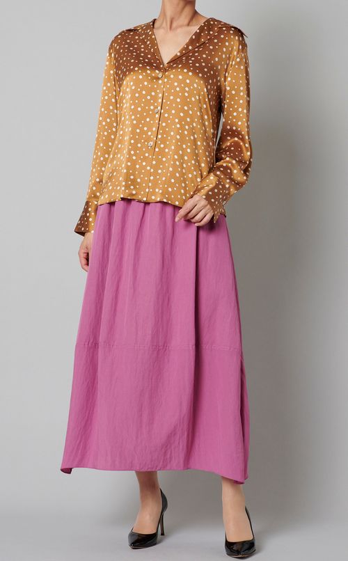 プルオンギャザーフレアスカート