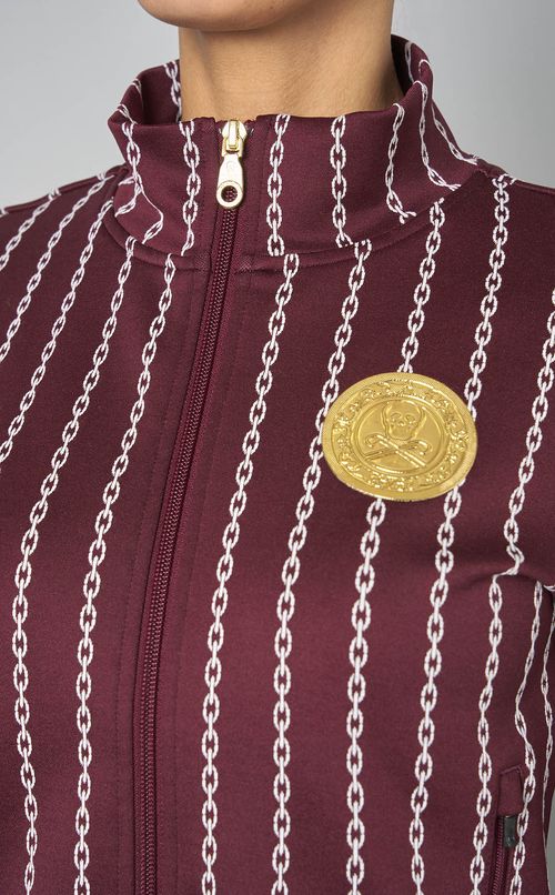 チェーンストライプジャージーブルゾン